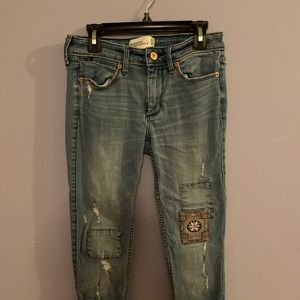 Abercrombie and Fitch patchwork jeans